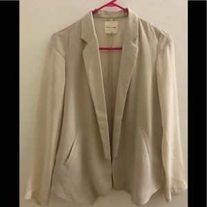 Sheer cream color blazer